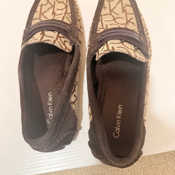 Calvin Klein Brown Monogram Loafers - Picture 5 of 5